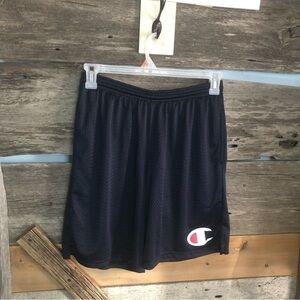 CHAMPION Size Med Navy Basketball Shorts